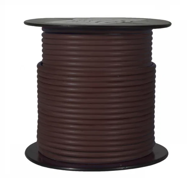 81017 – WIRTHCO Primary Wire, Stranded Conductor 14 Gauge Brown 100 Foot Spool Copper Conductor/ Cross-Linked Polyeth...